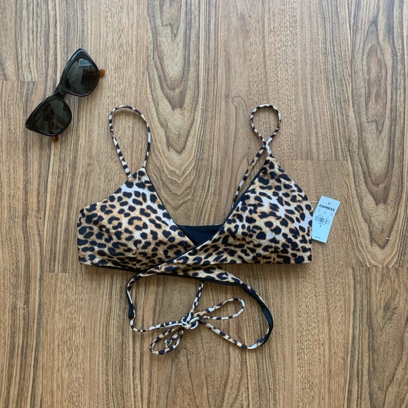 Express Other - Cheetah M Express NWT Bikini top